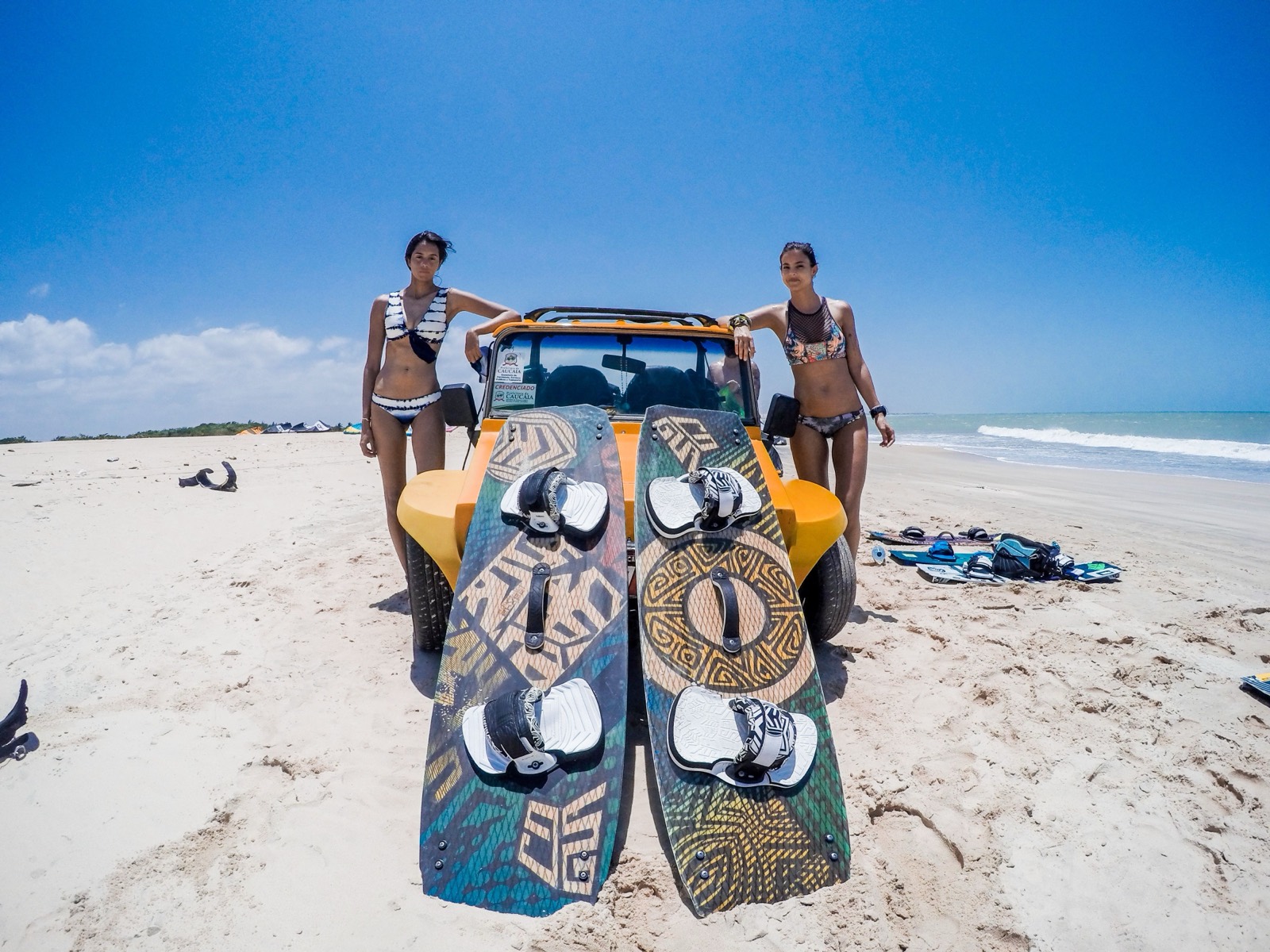 Kitesurfing and beach buggy in Jericoacoara