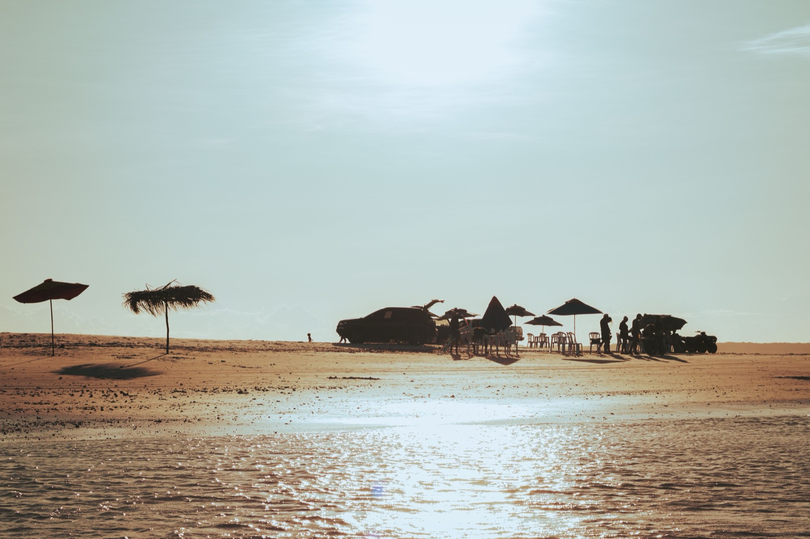 Beach and calm sea at Praia da Malhada near Jericoacoara village