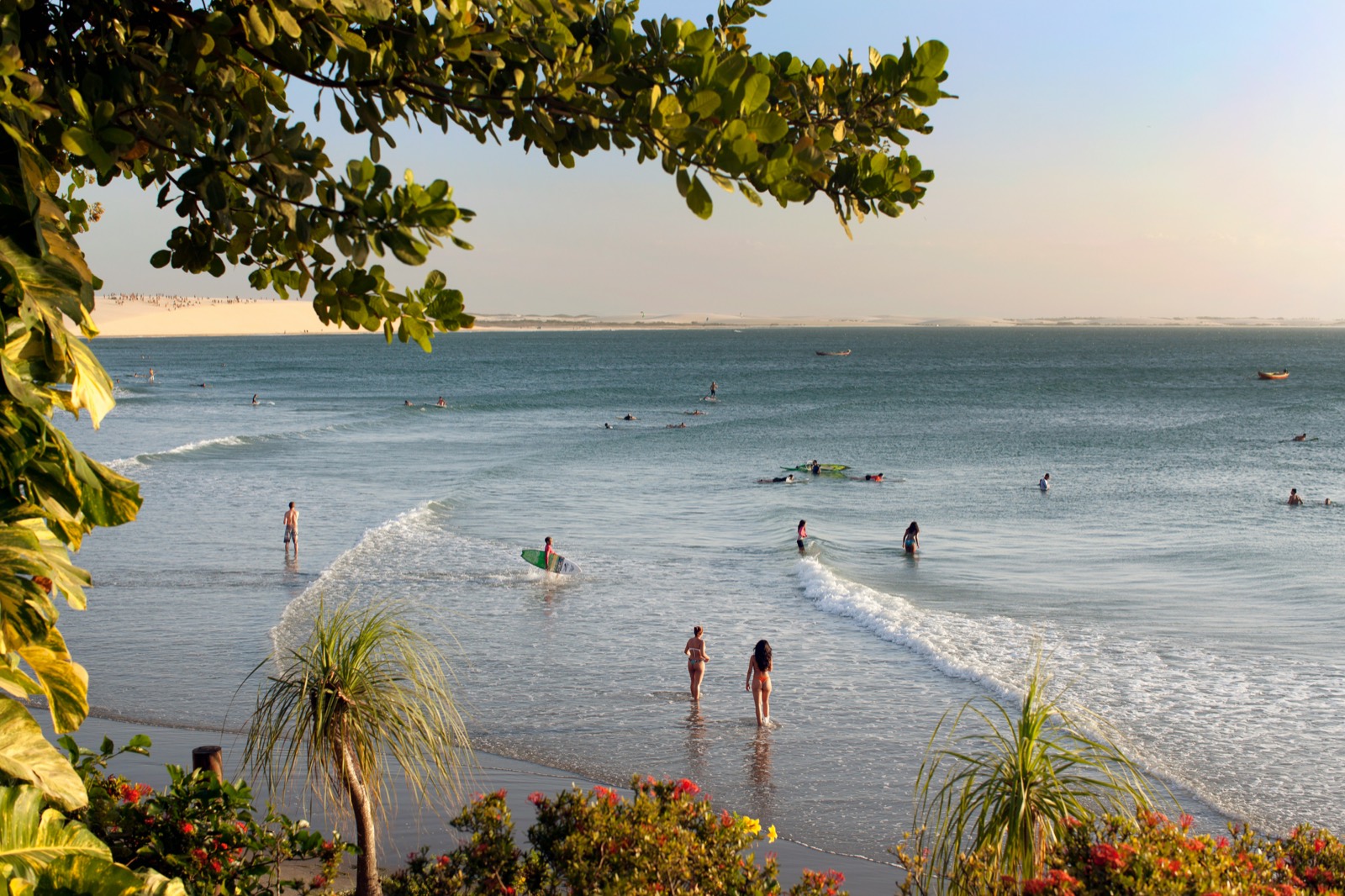 Beach at Jericoacoara at golden hour